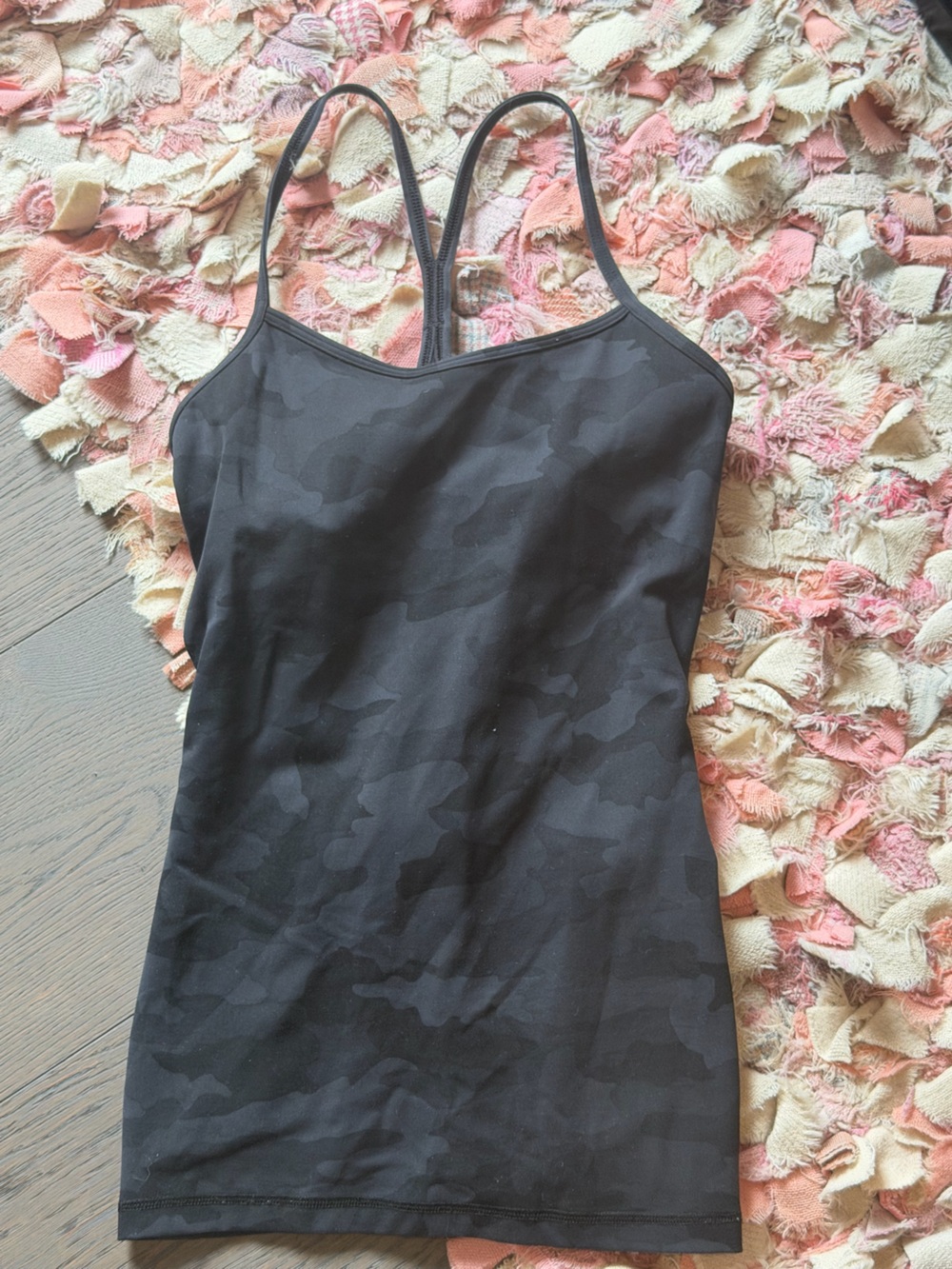 lululemon athletica Black Camo Strappy Tank